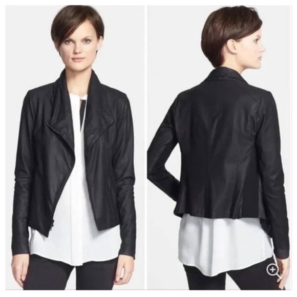 Vince Leather Scuba Moto Jacket - Picture 3 of 15